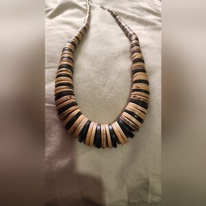Wooden bead necklace